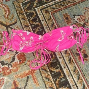 Dolls kill pink butterfly rave bra top 🦋